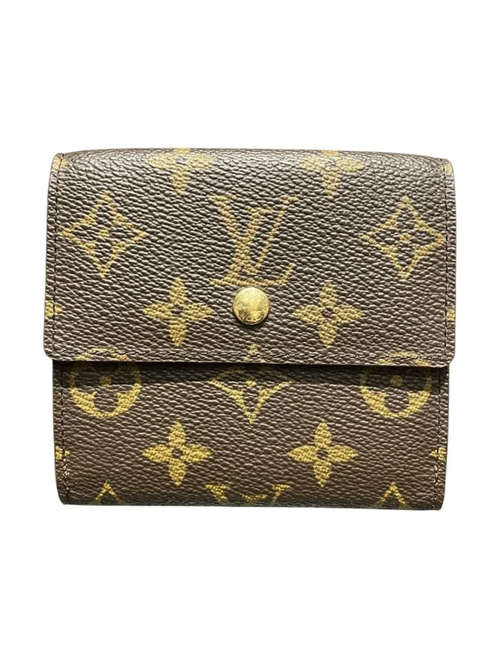 Louis Vuitton Porto Monecarto Cles Monogram Trifold Wallet Canvas
